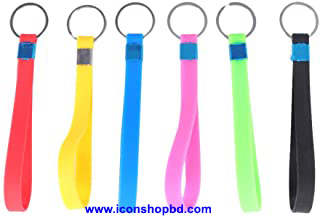 Rubber key ring- four color