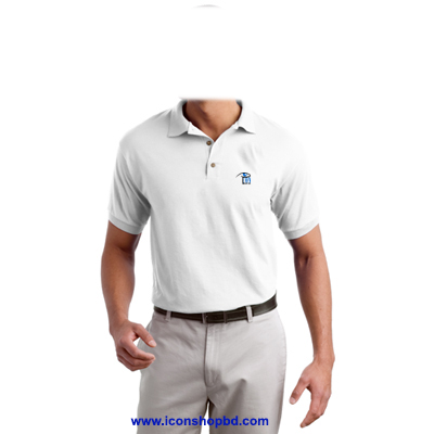 Jersey Knit Sport Shirt (White)
