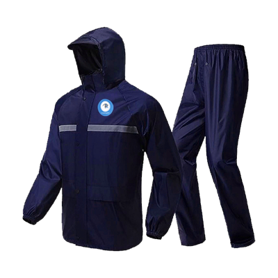 Waterproof navy blue raincoat
