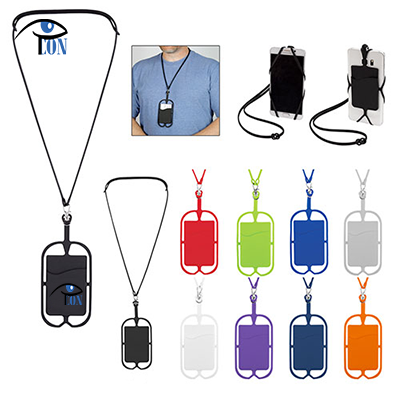 Silicone Lanyard with Phone Holder