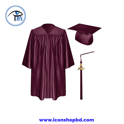 Maroon  Graduation Gown and Cap