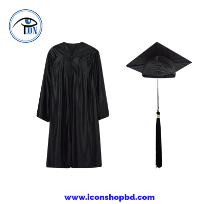 Black Graduation Gown and Cap