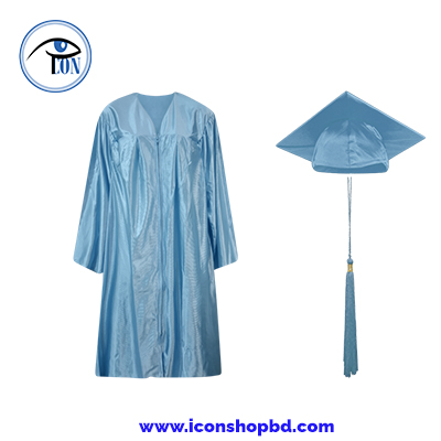 Sky Graduation Gown and Cap