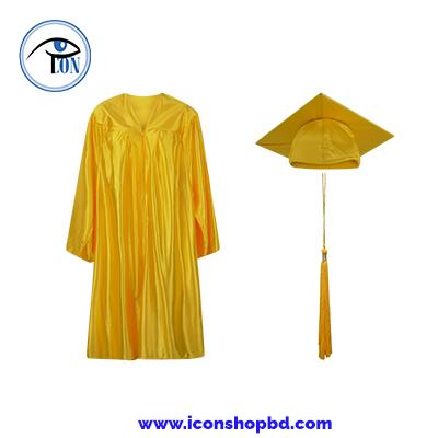 Yellow Graduation Gown and Cap